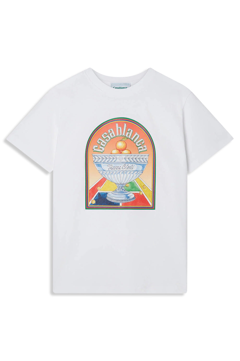 Men's White Casablanca Terrain D'Orange Printed T-Shirt
