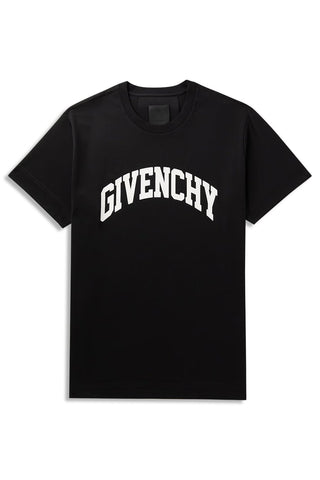 Men's Black Givenchy Curve Logo Classic Fit T-Shirt