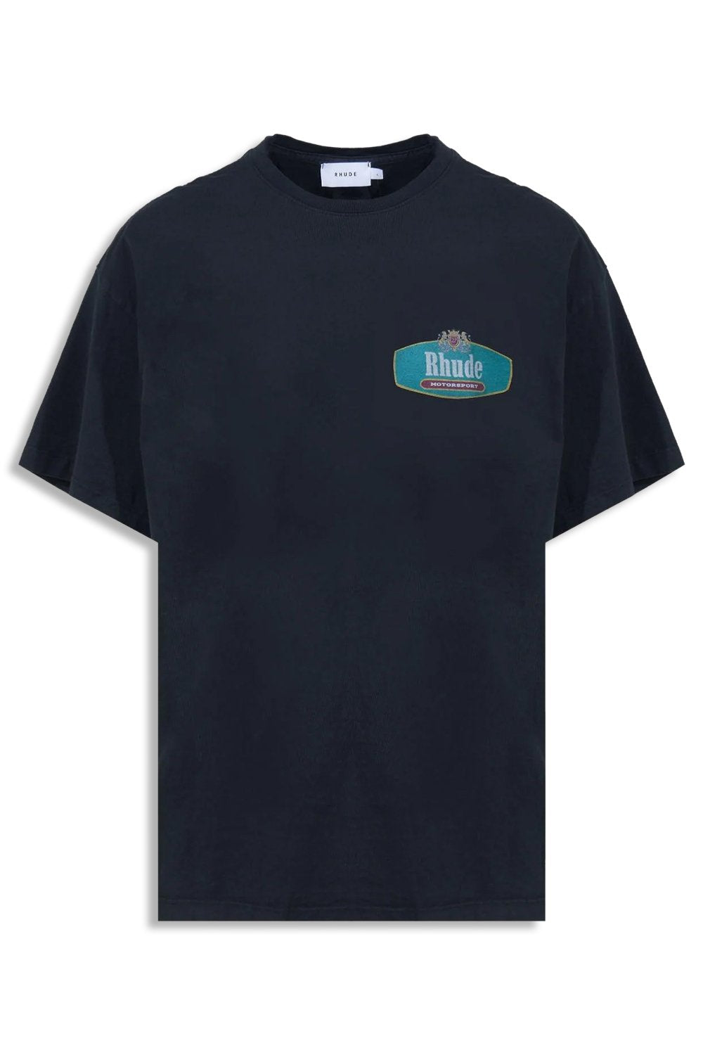 Men's Black Rhude Race Crest Vintage Logo T-Shirt