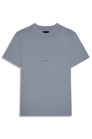 Men's Graphite Givenchy Small Logo Slim Fit Jersey T-Shirt