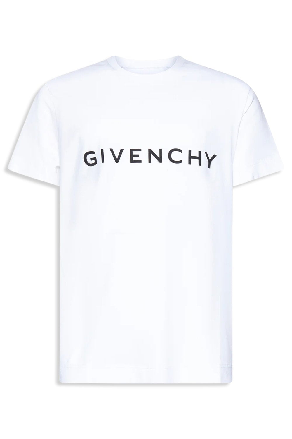 Men's White Givenchy Logo Slim Fit Jersey T-Shirt
